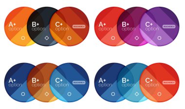 Yuvarlak seçeneği diyagramı şablonu için veri veya seçenekler kümesi