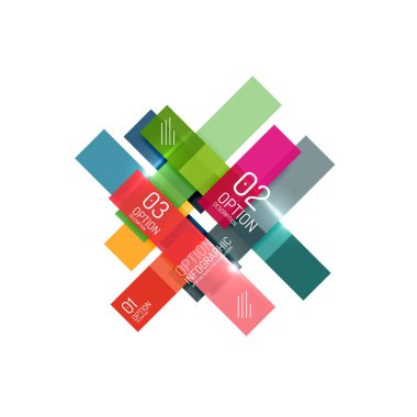 Metin ve seçenekleri ile geometrik soyut kompozisyon