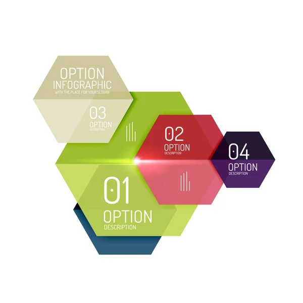 Modelos de diagrama infográfico vetorial — Vetor de Stock