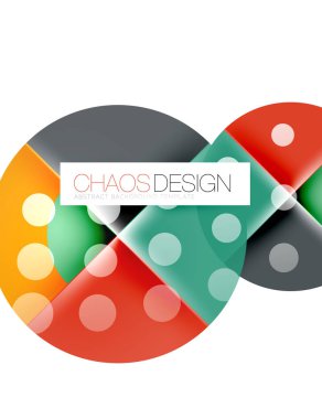 Geometrik soyut kompozisyon - daireler düzeni