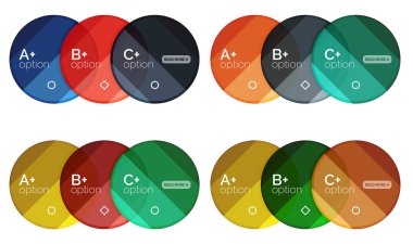 Yuvarlak seçeneği diyagramı şablonu için veri veya seçenekler kümesi