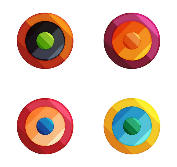 Bannières de cercle vectoriel — Image vectorielle