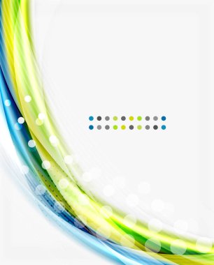 Yumuşak ipek dalga şablonu