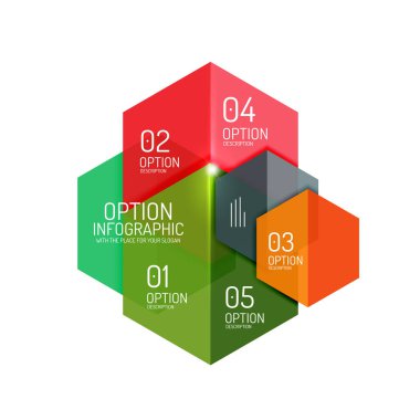 Infographic modern Şablonlar - geometrik şekiller