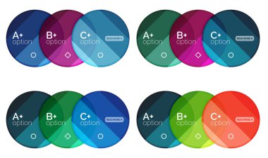 Küme seçenekleri ile yuvarlak Infographic afiş