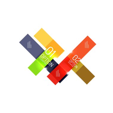 Infographics geometrik iş şablonu