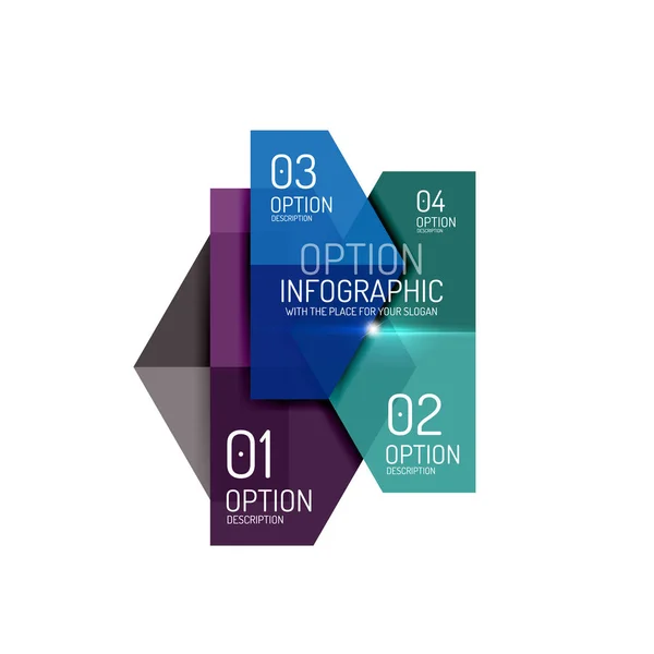 Papier Business Option Schaltfläche Infografik Vorlagen — Stockvektor
