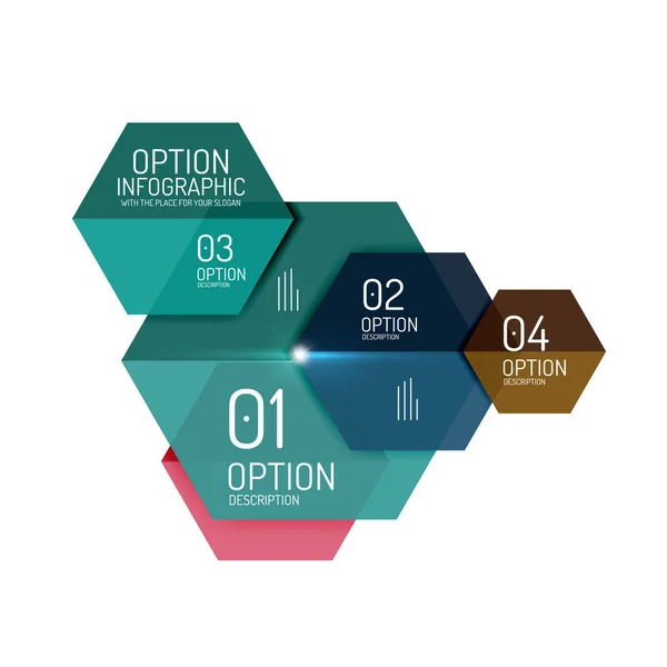 Papier business option bouton infographie modèles — Image vectorielle
