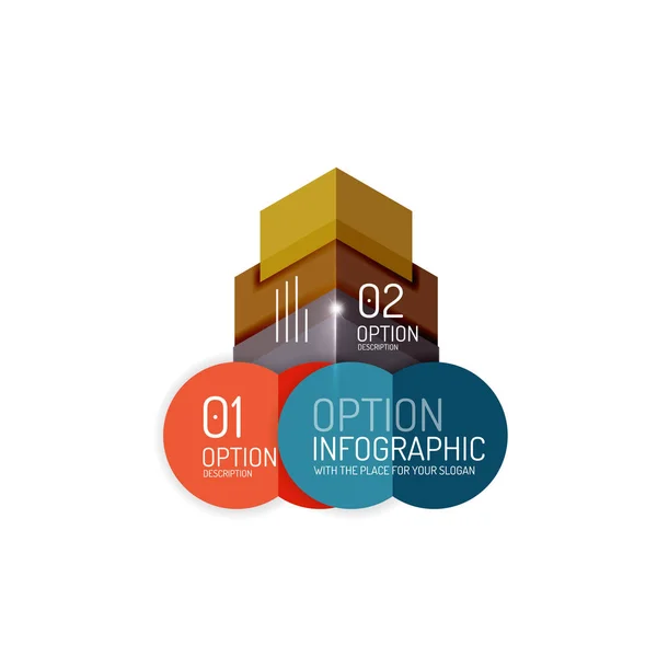 Vektor geometrická abstraktní pozadí šablona pro infografika — Stockový vektor