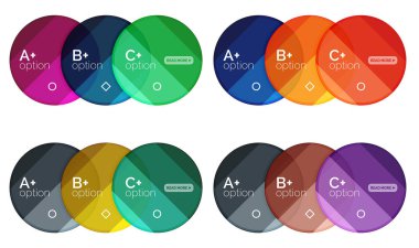 Yuvarlak seçeneği diyagramı şablonu için veri veya seçenekler kümesi