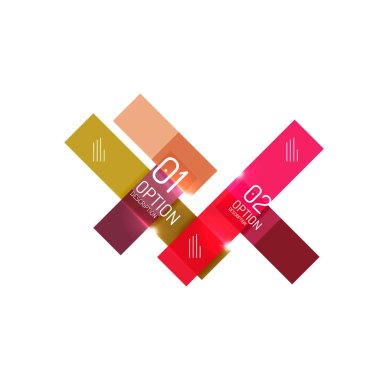 Metin ve seçenekleri ile geometrik soyut kompozisyon