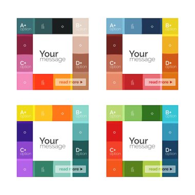 Soyut geometrik satırı Infographic şablonları