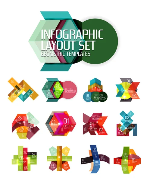 Vector geometriska abstrakt bakgrund mall för infographics — Stock vektor