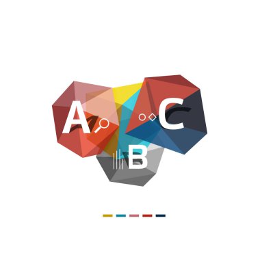 Soyut düşük Poli infographics şablonu