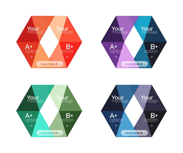 Conjunto de plantillas infográficas de opción de flecha abstracta de color — Vector de stock