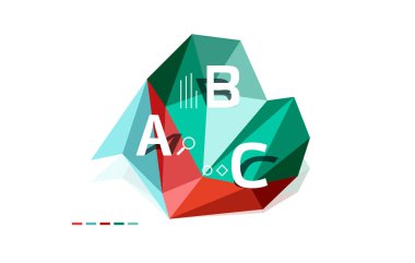 Soyut düşük Poli infographics şablonu