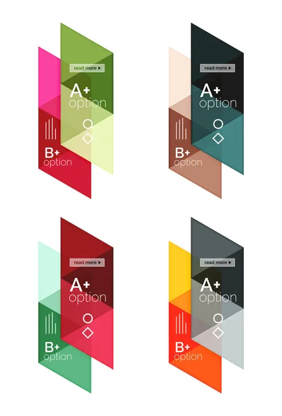 Vector set of colorful geometric infographics — Stock Vector