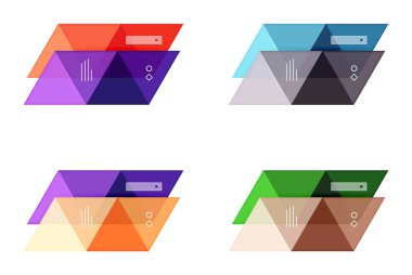 Vektör dizi boş geometrik Infographic web kutusu