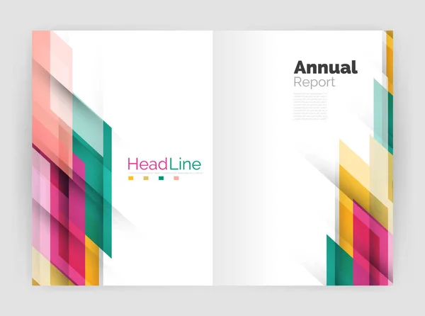 Modern line design, motion concept. Business annual report brochure templates — Stock Vector