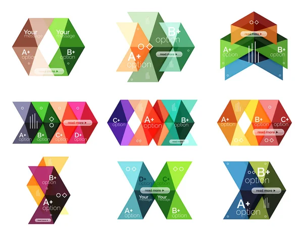 Opción flecha vectorial plantillas infográficas conjunto — Archivo Imágenes Vectoriales