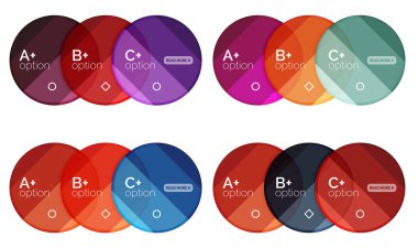 Yuvarlak seçeneği diyagramı şablonu için veri veya seçenekler kümesi