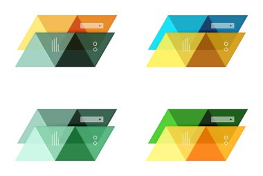 Vektör dizi boş geometrik Infographic web kutusu