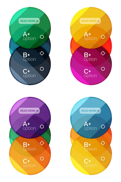 Conjunto de modelo de diagrama de opção redonda para seus dados ou opções —  Vetores de Stock