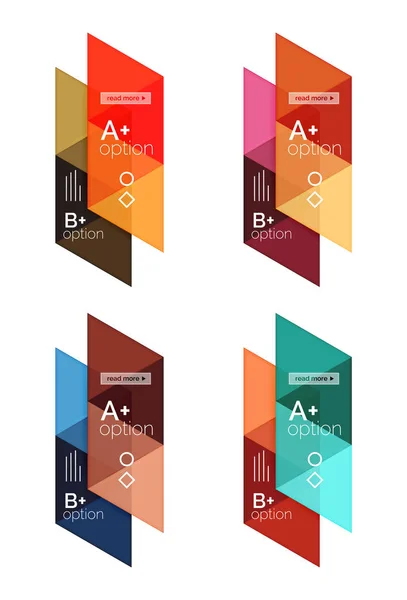 Vector set of colorful geometric infographics — Stock Vector