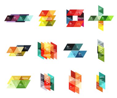 Vektör üçgen geometrik Infographic kümesi