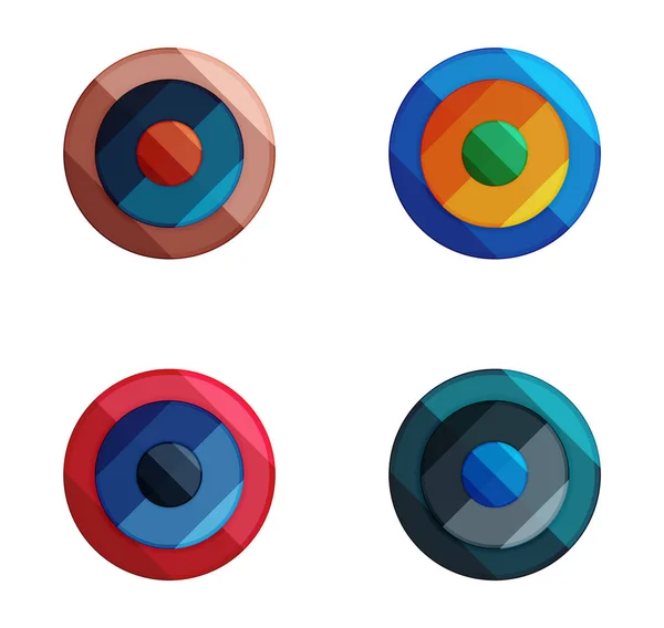 Bannières de cercle vectoriel — Image vectorielle