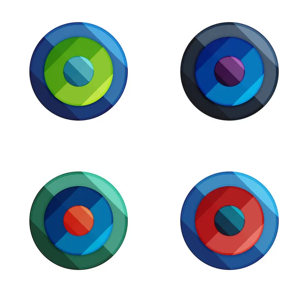 Bannières de cercle vectoriel — Image vectorielle