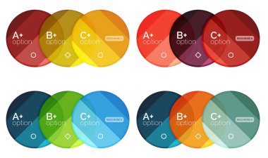 Küme seçenekleri ile yuvarlak Infographic afiş