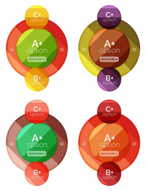 Küme seçenekleri ile yuvarlak Infographic afiş