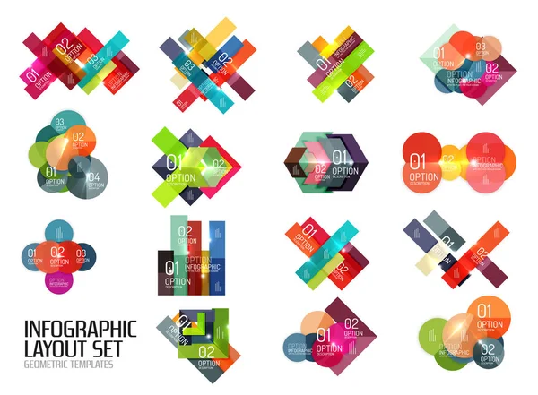 Set buiness infographics sjablonen — Stockvector