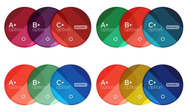 Yuvarlak seçeneği diyagramı şablonu için veri veya seçenekler kümesi