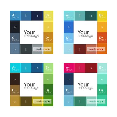 Soyut geometrik satırı Infographic şablonları