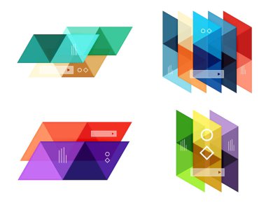 Vektör dizi boş geometrik Infographic web kutusu