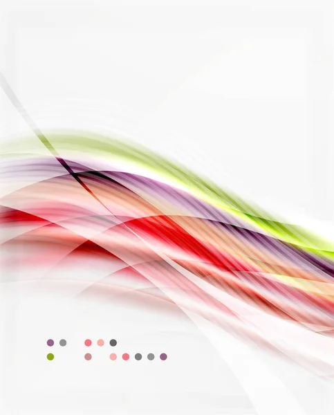 Lesklý papír rozmazané řádky lesklé vlny, barevné pruhy — Stockový vektor