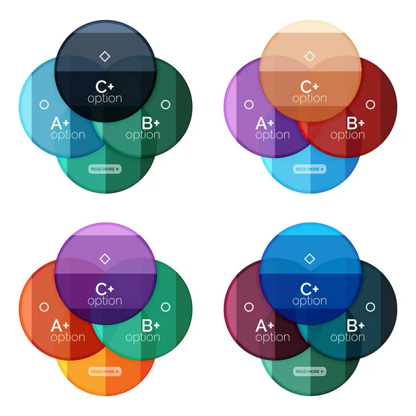 Conjunto de modelo de diagrama de opção redonda para seus dados ou opções —  Vetores de Stock