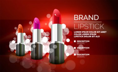 Ruj kozmetik reklam arka plan