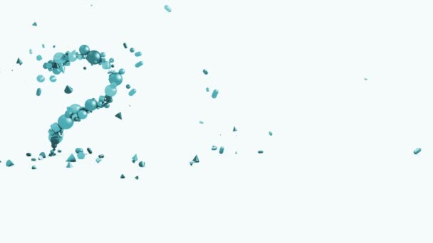 Motion graphics, animated 2017, New Year and Christmas concept, fountain scattering geometric objects falling on floor — Stock Video