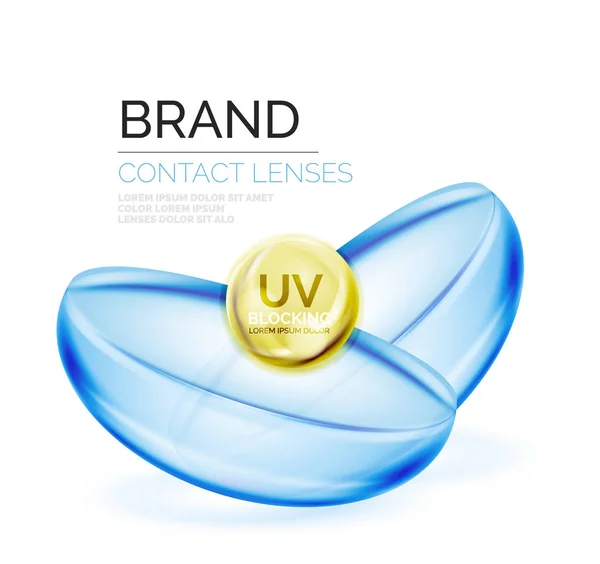 Vektor-Kontaktlinsen Anzeigenvorlage — Stockvektor