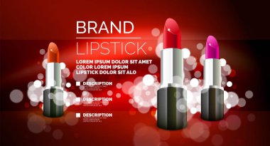 Ruj kozmetik reklam arka plan
