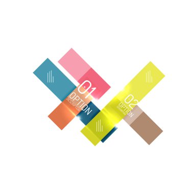 Metin ve seçenekleri ile geometrik soyut kompozisyon