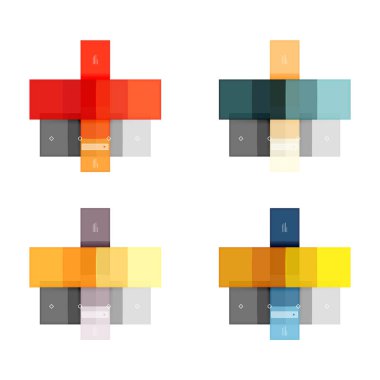 Soyut geometrik satırı Infographic şablonları