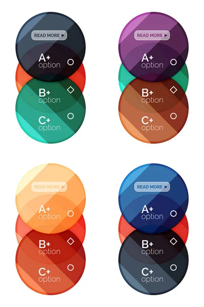 Conjunto de modelo de diagrama de opção redonda para seus dados ou opções —  Vetores de Stock