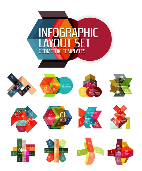 Vektor geometriai infografikus sablonja — Stock Vector