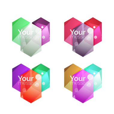 Vektör parlak boş web seçenek kutuları