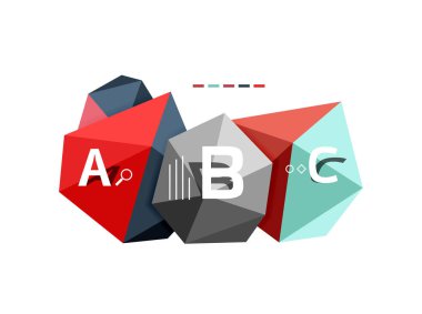 Soyut üçgen düşük Poli Infographic şablonu