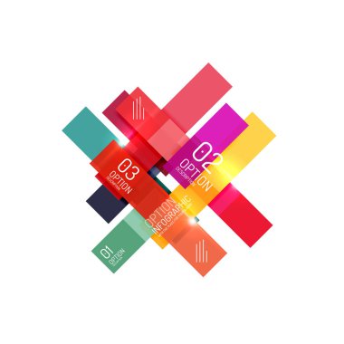 Metin ve seçenekleri ile geometrik soyut kompozisyon